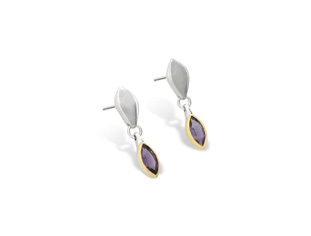 Marquise Gemstone Earring E9323 - E9323 Amethyst - Earring