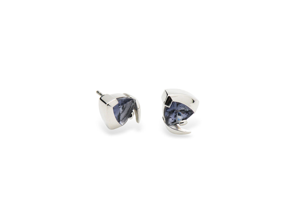 Trillion Posts Earrings E9288 - E9288 Iolite - Earring