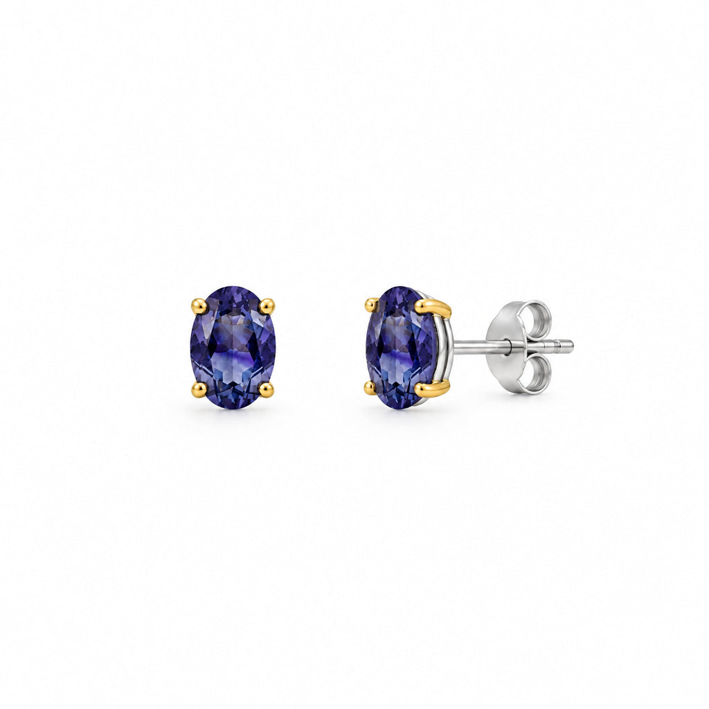 Oval Gemstone Post Earrings | E9281