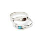 Blue Topaz and Emerald ring in sterling silver, style R3730 - view 15