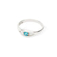 Blue Topaz and Emerald ring in sterling silver, style R3730 - view 13