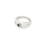 Amethyst and Blue Topaz ring in sterling silver, style R1824 - view 3