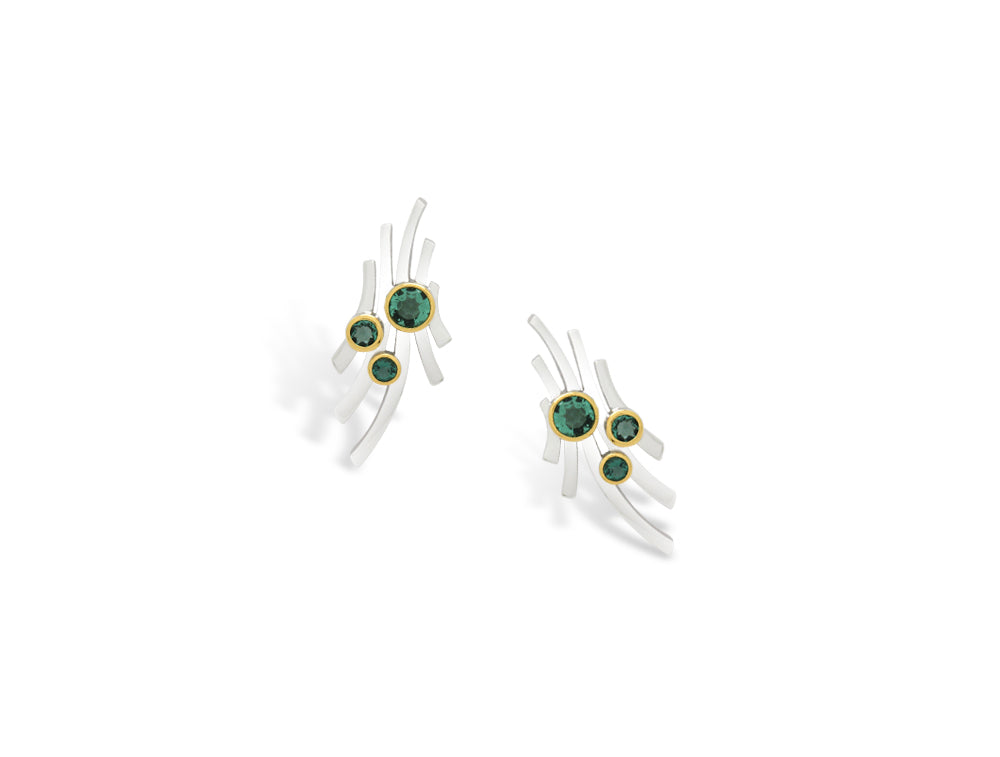 Art Jewelry Multi Stone Earring E9779 - Green Quartz - Earring