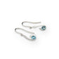 Amethyst and Blue Topaz earrings in sterling silver, style E9327 - view 2