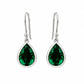 Green Quartz and Sky Blue Topaz earrings in sterling silver, style E8606 - view 4