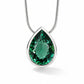 Sky Blue Topaz and Green Quartz pendant in sterling silver, style P6995 - view 2
