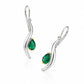 Amethyst and Blue Topaz earrings in sterling silver, style E9286 - view 3