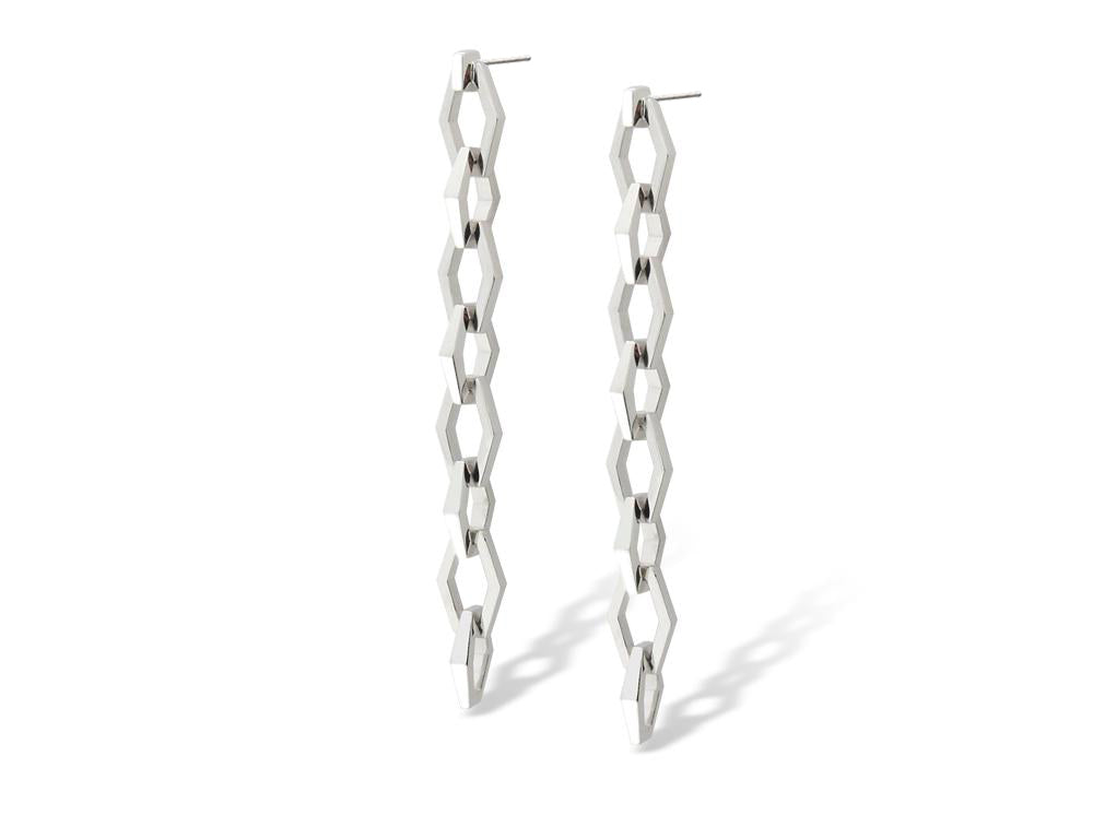 Diamond jewelry set in sterling silver - view 6