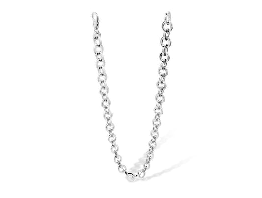 Round Silver Links Collection N1231 - Necklace