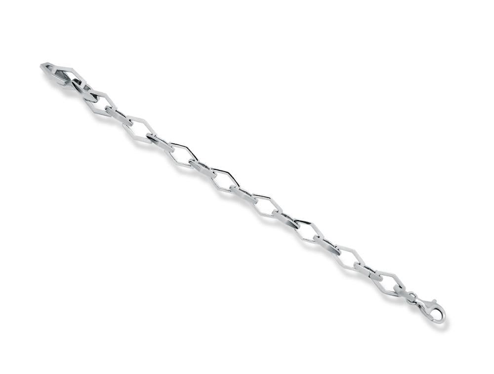 Diamond bracelet in sterling silver, style B1273 - view 2