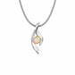Amethyst and Blue Topaz pendant in sterling silver, style P7342 - view 3