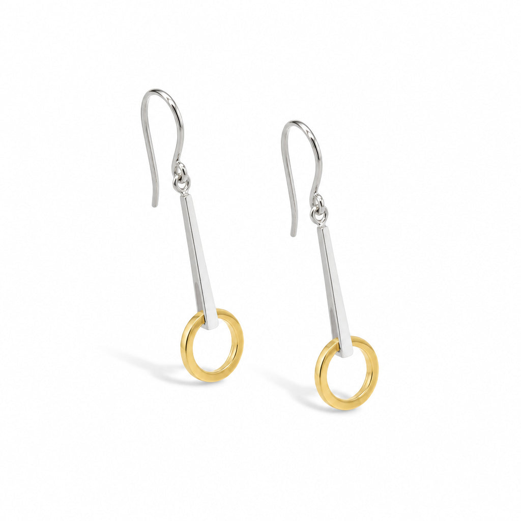 Sterling silver earrings, style E9860 - view 2