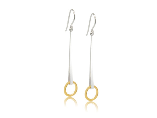 Silver & Gold Earring E9860 - Earring