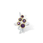 Amethyst and Blue Topaz ring in sterling silver, style R7186 - view 5