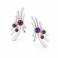 Amethyst and Blue Topaz earrings in sterling silver, style E9779 - view 3
