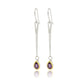 Amethyst earrings in sterling silver, style E9876