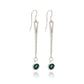 Green Quartz and Pink Topaz earrings in sterling silver, style E9874