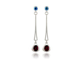 Contemporary Oval Gemstone Earring E9864 - Earring