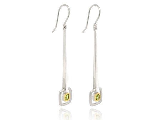 Sticks & Stones Earring E9857 - E9857 Peridot w/gold plated bezel - Earring