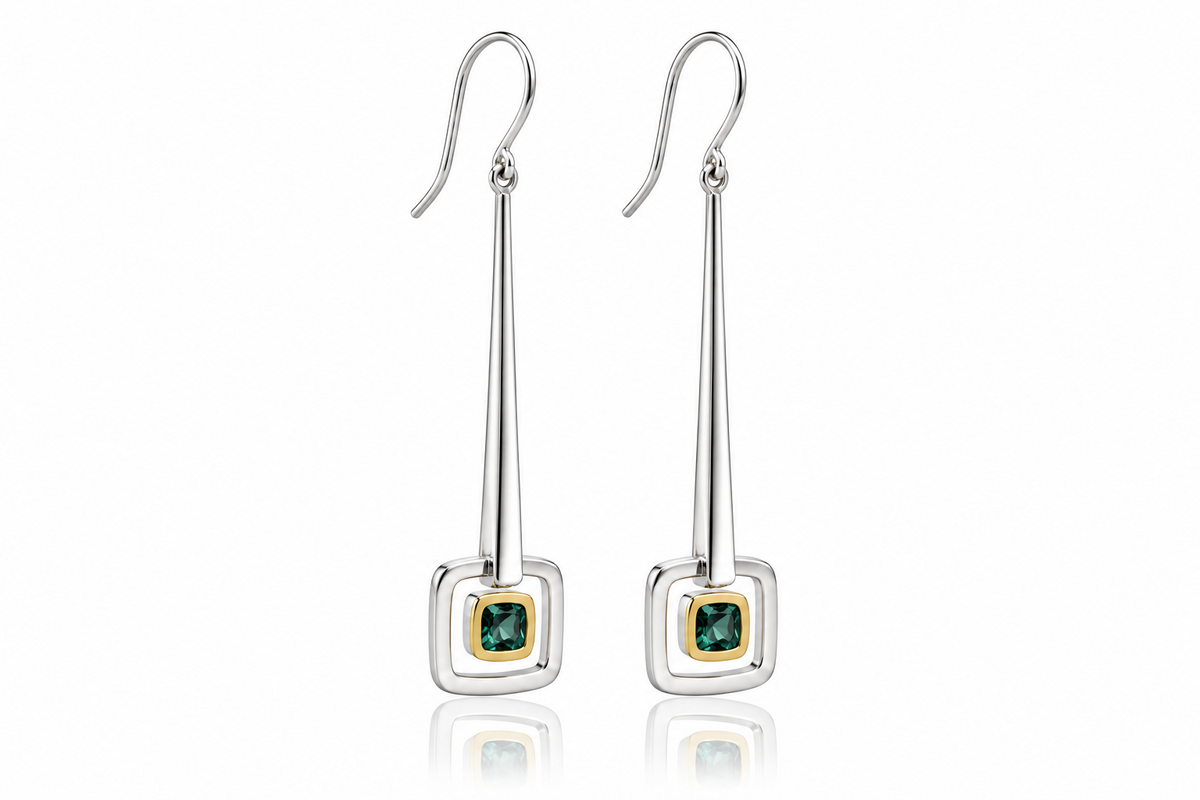 Sticks & Stones Earrings in 925 Sterling Silver | E9857 - view 2