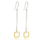 Silver Earring W/ Metal Finish Options E9858 - E9858 SILVER & GOLD - Earring