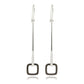 Sterling silver earrings, style E9858 - view 2