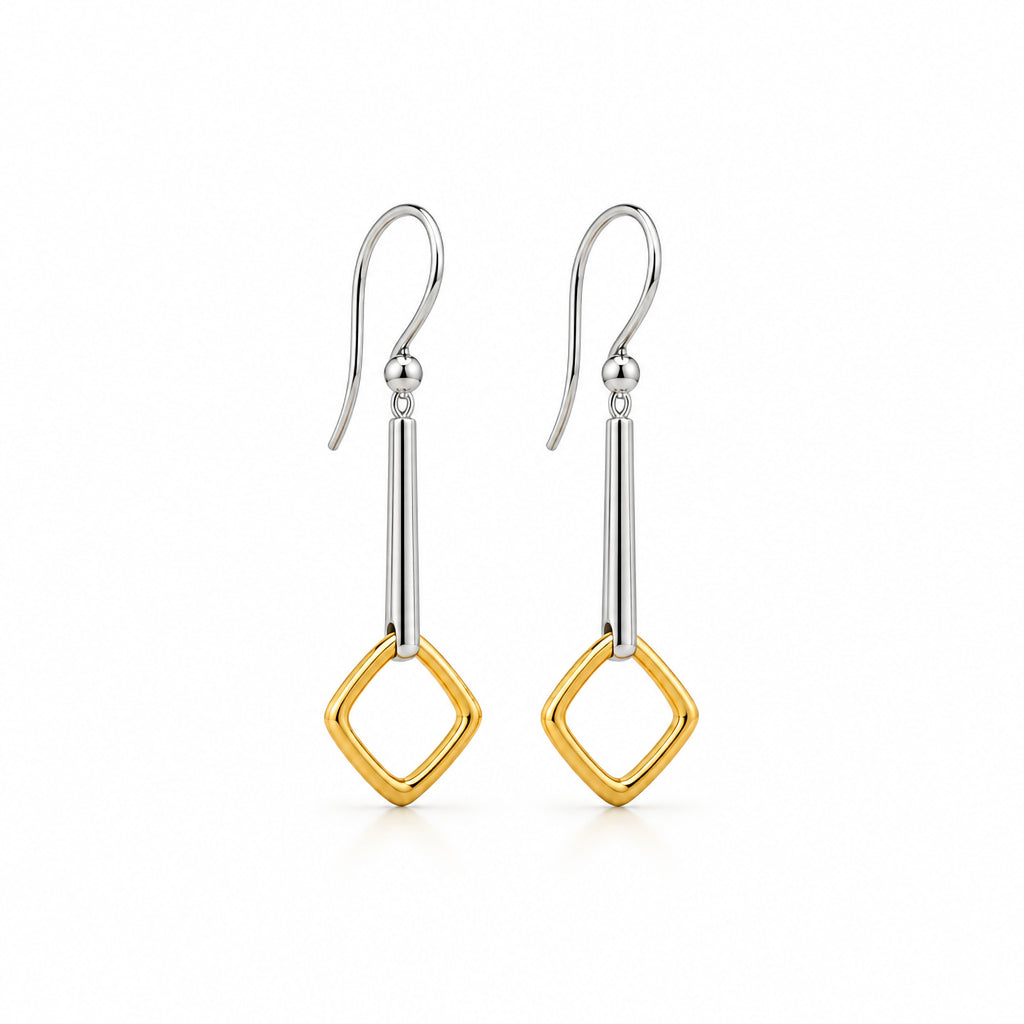 Sterling silver earrings, style E9858 - view 4