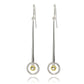 Long Modern Gemstone Earring E9859 - E9859 White Topaz - Earring