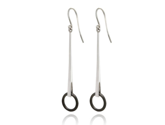 Sterling silver earrings, style E9860 - view 3