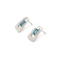 Blue Topaz and Garnet earrings in sterling silver, style E9360