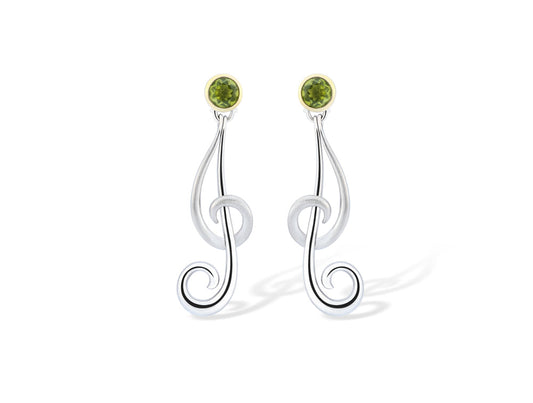 E7802 ARTISTIC GEMSTONE EARRING w/MEANING