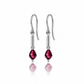 Pear Shape Gemstone Earrings in 925 Sterling Silver | E9895 - view 2