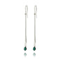 Pear Shape Gemstone Earring E9895 - Green Quartz - Earring