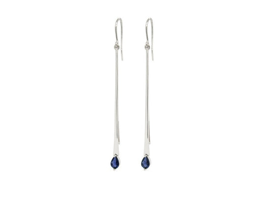 Pear Shape Gemstone Earring E9895 - Iolite - Earring