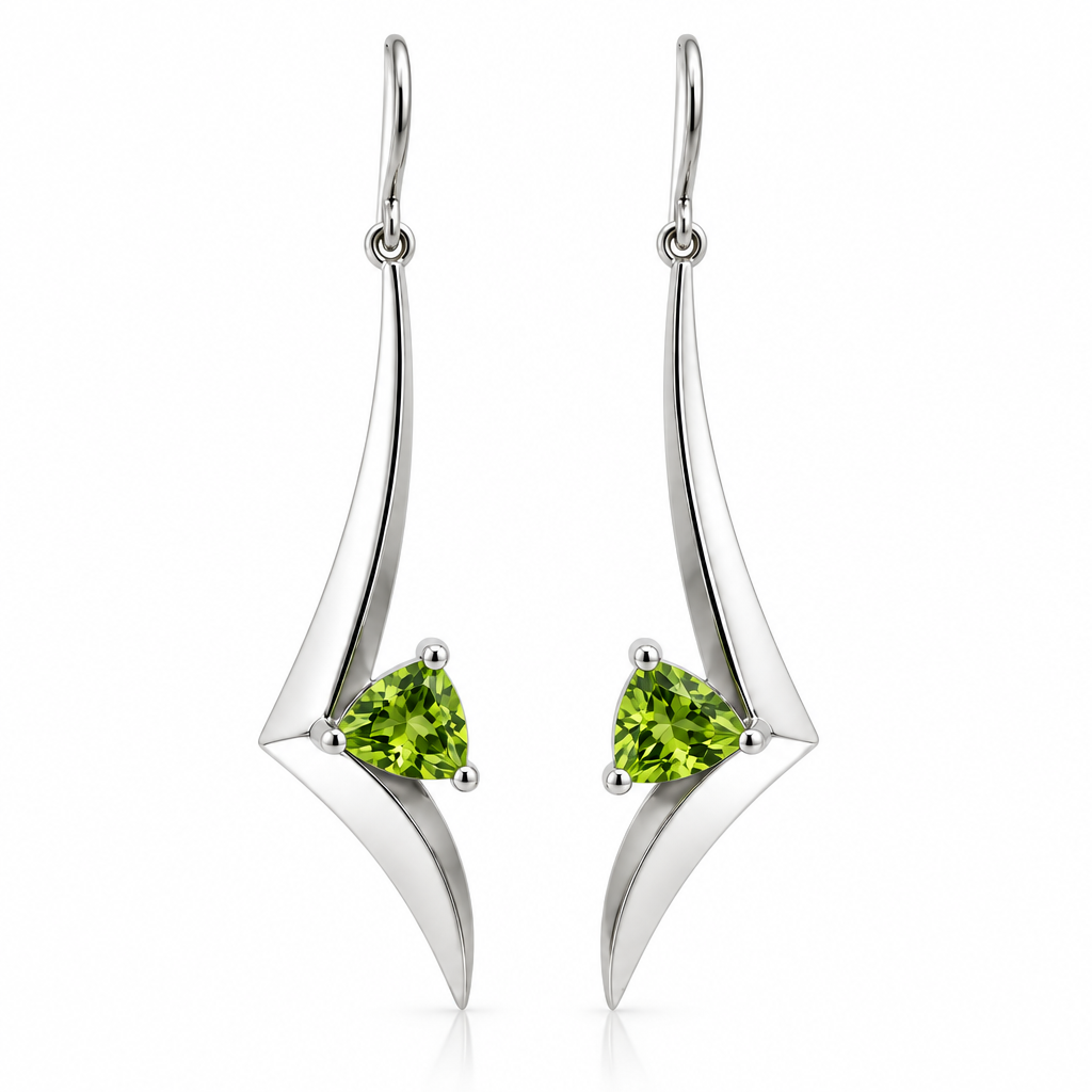 Modern Fashion Earrings in 925 Sterling Silver | E9308 - view 2