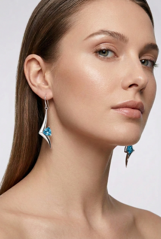 Modern Fashion Earrings in 925 Sterling Silver | E9308
