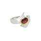 Amethyst and Blue Topaz ring in sterling silver, style R6998 - view 5