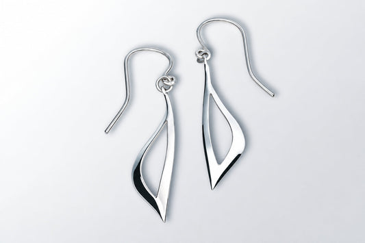 Sterling silver earrings, style E9330 - view 3