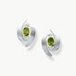 Blue Topaz and Clear Quartz earrings in sterling silver, style E7352 - view 2