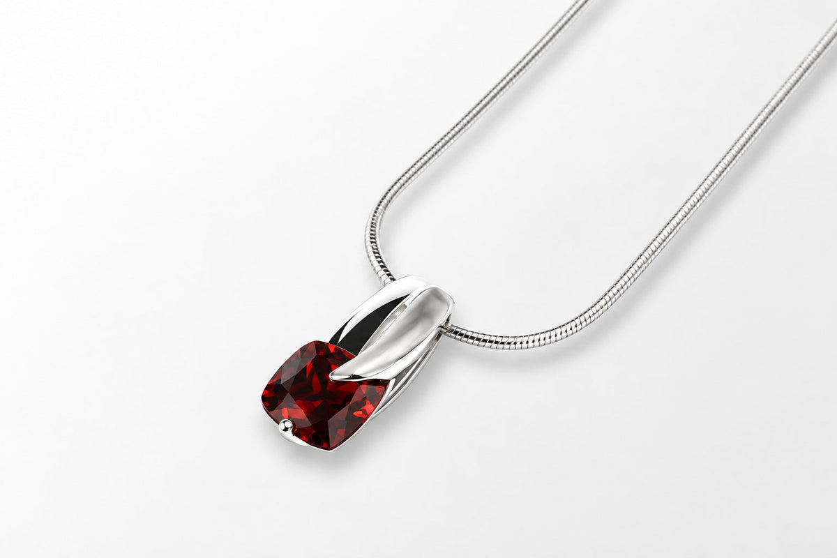 Amethyst and Blue Topaz pendant in sterling silver, style P6128 - view 3