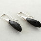 Black Onyx and Smokey Quartz earrings in sterling silver, style E5490