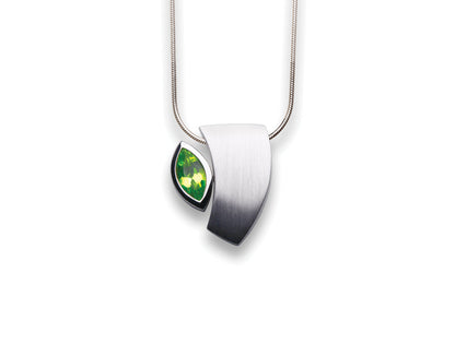 Peridot and Amethyst pendant in sterling silver, style P3828