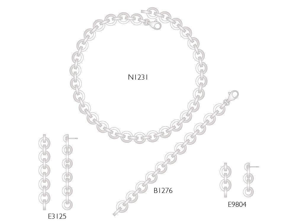 Sterling silver jewelry set