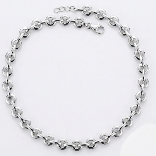 Silver Round Link Collection Jewelry | N1232