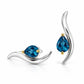 Modern gemstone earrings in 925 sterling silver by Joryel Vera, style E9287 - view 9