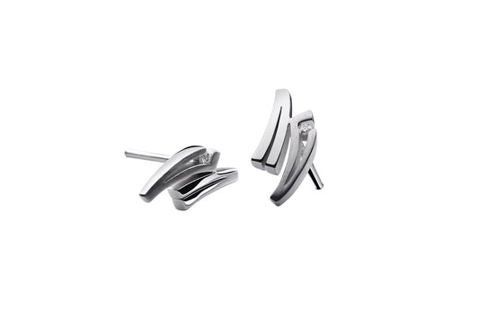 Diamond earrings in sterling silver by Joryel Vera, style E6376