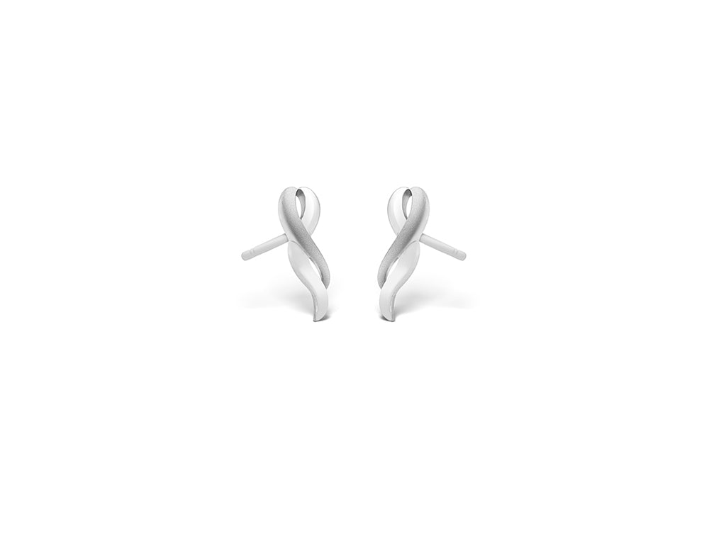 Two Tone Silver Earring E6227