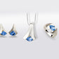 Blue Topaz jewelry set in sterling silver