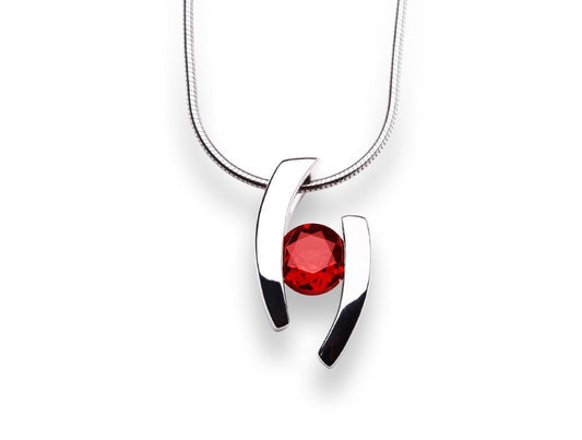 Amethyst and Blue Topaz pendant in sterling silver, style P2691