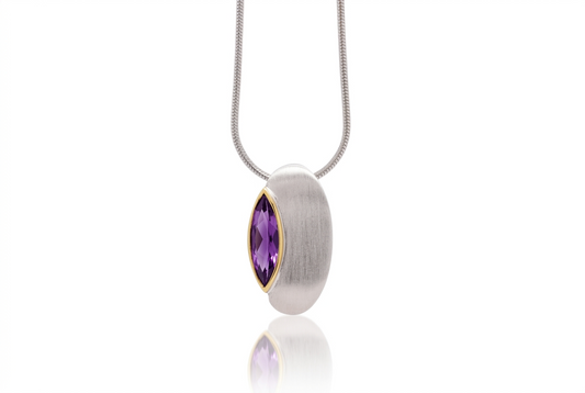 Modern Gemstone Pendant in 925 Sterling Silver | P5823